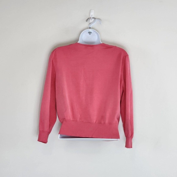 Talbots Women's Silk Blend Cardigan Sweater Long Sleeve Button-Up Casual Size M - Picture 3 of 10